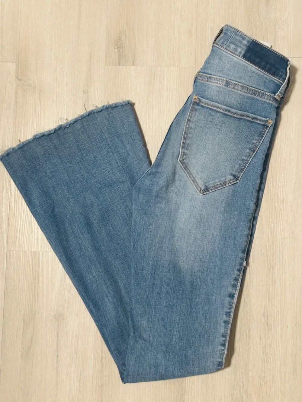 Hollister Vintage Blue Wash High-Rise stretch Flare Patchwork Jeans W23 L31